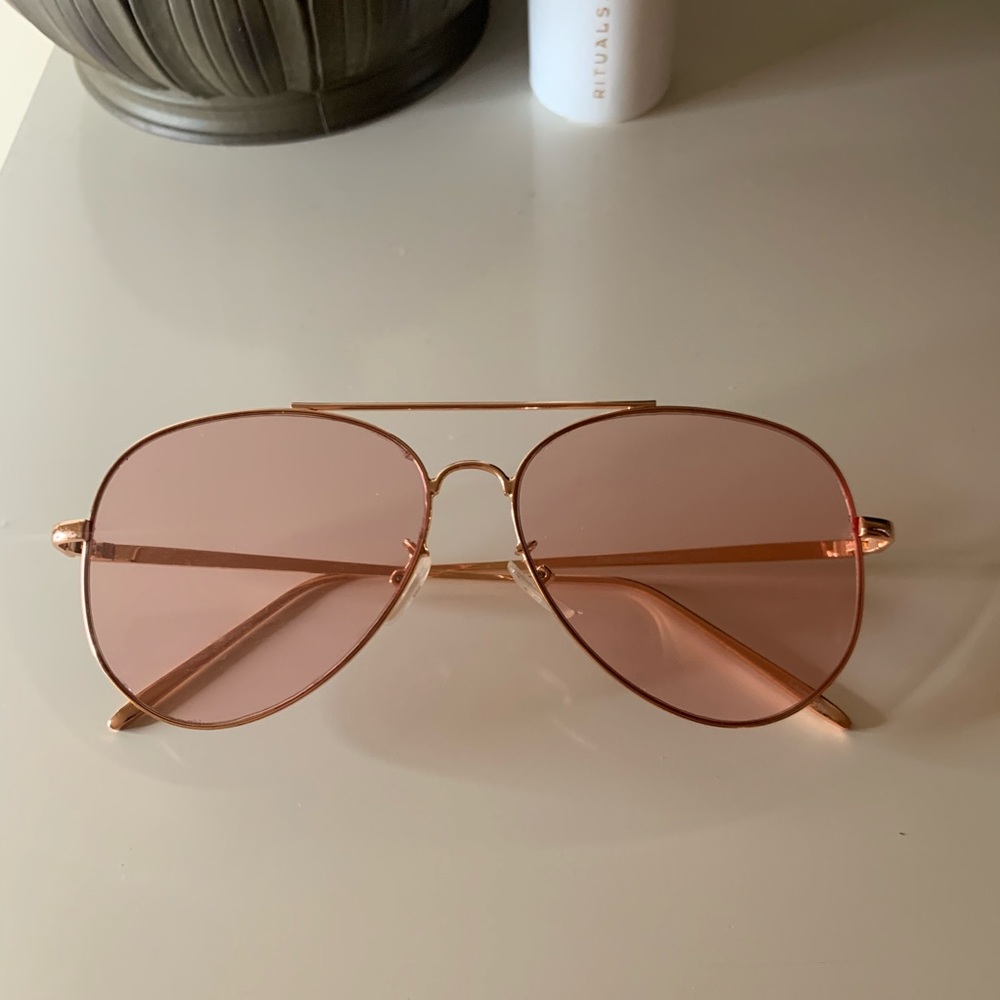 Blush light pink sunglasses